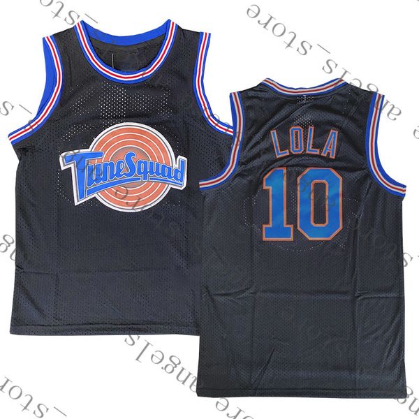 

9.28 ncaa movie space jam tune squad jersey 10 lola basketball 23 james 3 wade 30 curry 2 leonard university 11 irving 50 robinson 3 iverson, Black