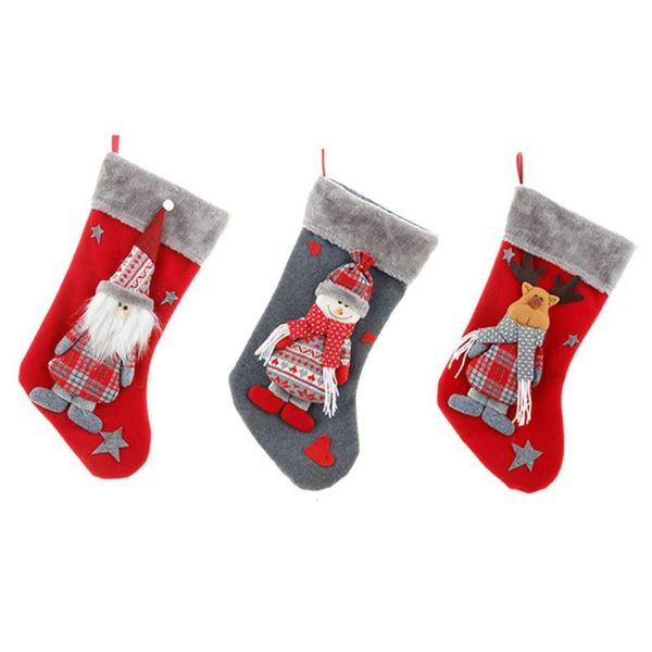 

2021 happy new year christmas stocking exquisite gift candy bag for christmas tree decor home decoration accessories natal