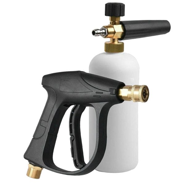 

1/4inch snow foam washer car wash soap lance cannon spray pressure jet bottle