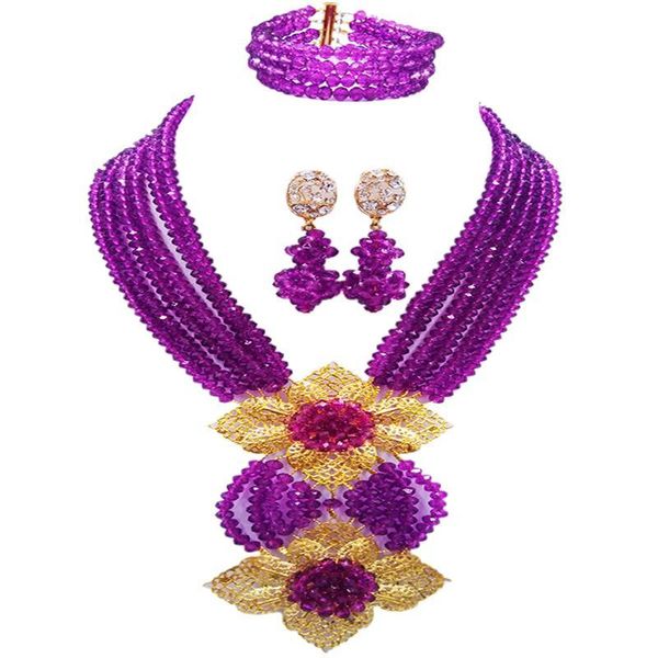 

artificial purple crystal nigerian ethnic women necklace earrings bracelet sets for evening 6c-hl-28, Black