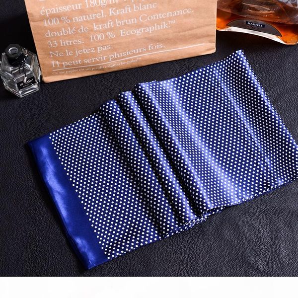 

new vintage 100% silk scarf men fashion paisley flowers pattern print double layer dot pure silk satin neckerchiefs 40color#4053, Blue;gray