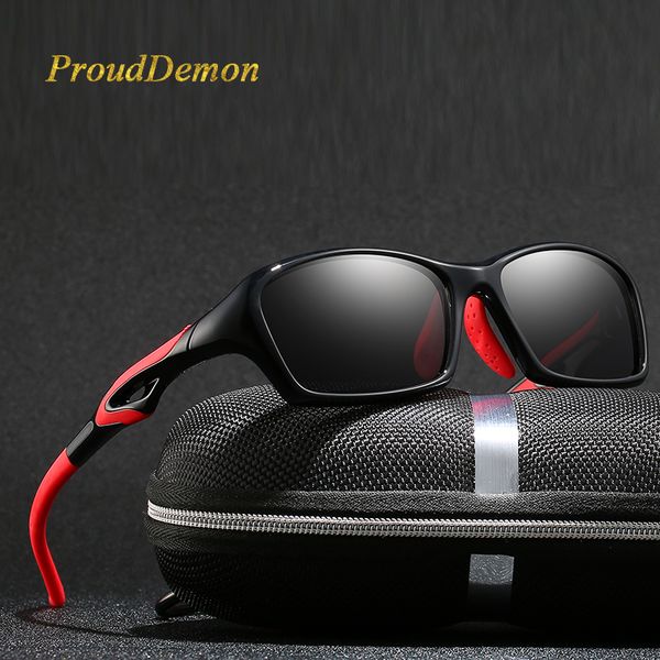 

prouddemon 2020 polarized outdoor sport sun glasses men outdoor sports glasses women mountain sunglasses tr90 eyewear, White;black