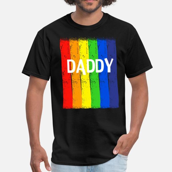 

gay daddy rainbow t shirt men printed tee shirt o neck natural graphic fashion spring autumn vintage shirt
