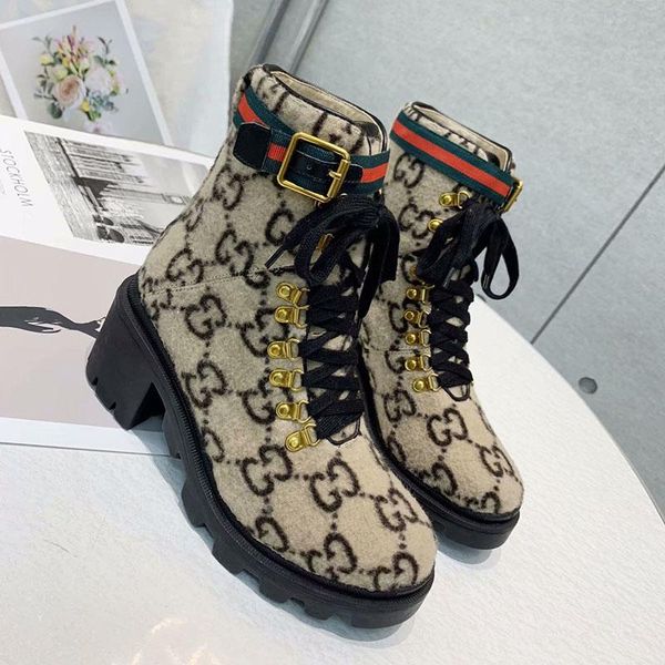 

2020 f13 high lace-up non-slip thick soled women shoes fashion leather sneakers designer women boots high-quality casual luxury shoes, Black