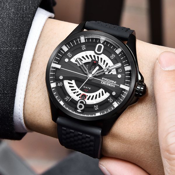 

2020pagani mens casual sport quartz watch mens watches brand luxury quartz-watch rubber strap military watch wrist male clock