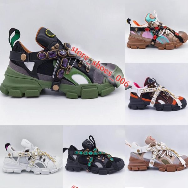 

flashtrek sneaker with removable crystals progettista lusso men women casual shoes fashion lusso women progettista climbing shoes sneakers, Black;red
