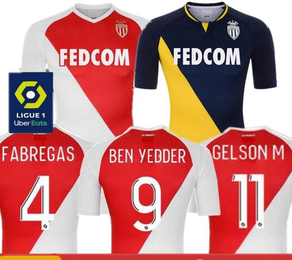 

2020 2021 as monaco ben yedder soccer jerseys jovetic golovin football shirt maillot flocage jorge men kids kit uniform, Black;yellow