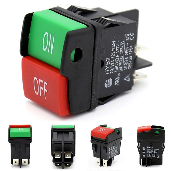 

hy52 equipment push button for mechanical device switch 4 pins with light safety