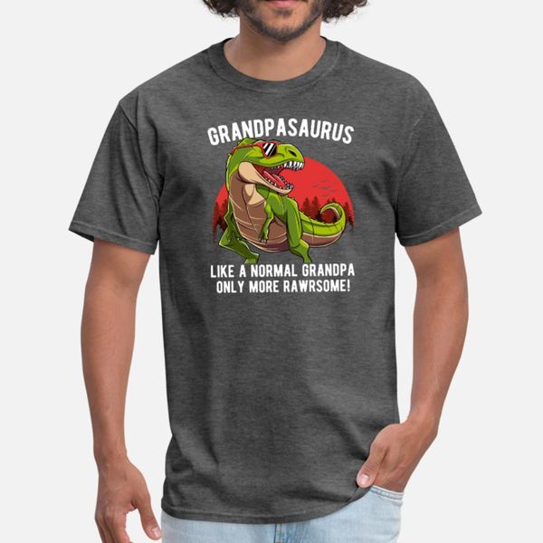 

funny grandpasaurus grandpa dinosaur t rex t shirt men character short sleeve crew neck pattern crazy humor summer style normal shirt