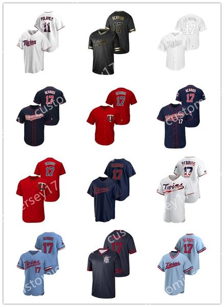 

men women youth minnesota twins 17 jose berrios 11 jorge polanco #00 player custom jerseys baseball jersey, Blue;black