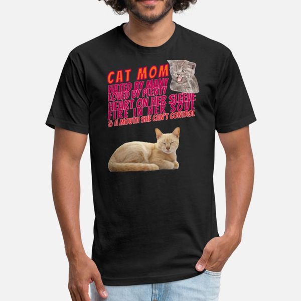 

cat mom hated by many loved by plenty feline t shirt men designing 100% cotton s-xxxl natural fitness new fashion summer leisure shirt