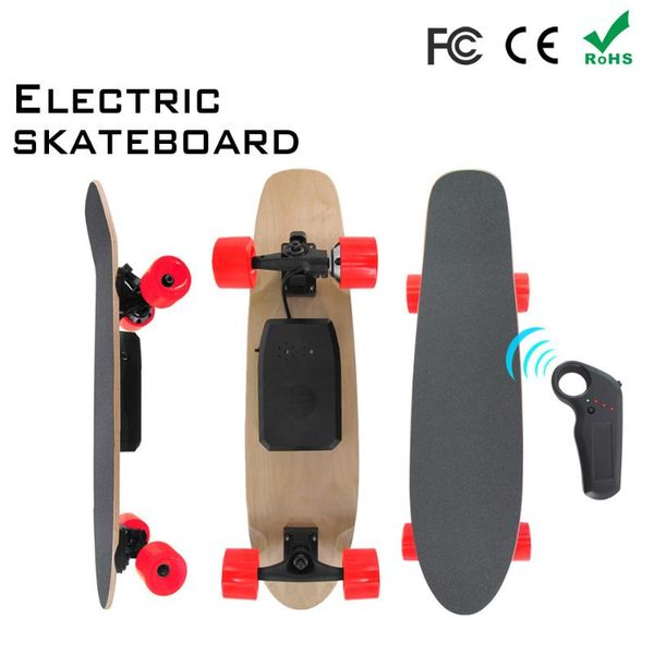

electric scooter skateboard four wheel skate board fishboard remote controller dual motor 700w pu wheels ce fcc certificate