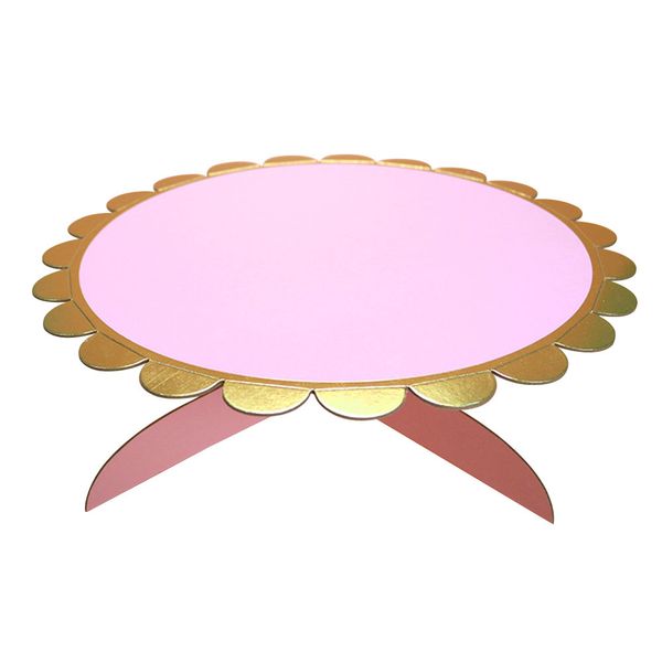 

paper cake tray table party single layer birthday dessert flower shape display