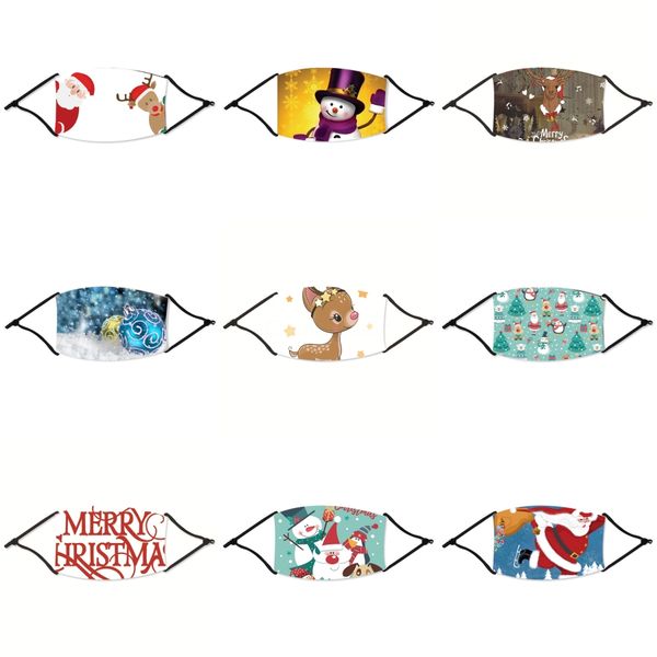 

pet pattern designer face christmas mask with replaceable pm2.5 5 layer filter,washable protective cotton kids face christmas mask fashio#94, Black