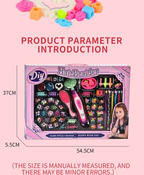 

electric toy 24pcs/box diy electric hair braider automatically changeable styles fancy beads & colorful braider decoration wholesale