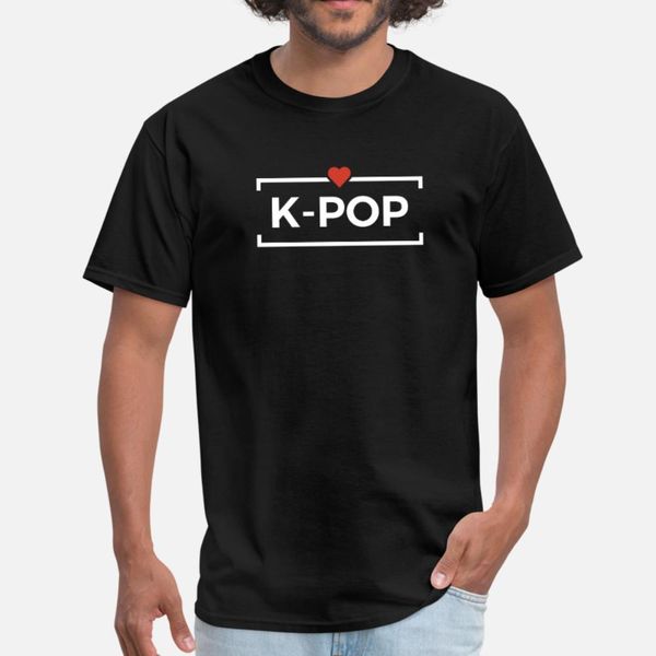 

i love kpop t shirt men пользовательские хлопок размер s-3xl outfit сумасшедшая basic summer style стандартный рубашка