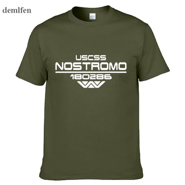 

nostromo чужеродной чужие scifi tribute футболка мужской смешное лето хлопок тенниска тис топы