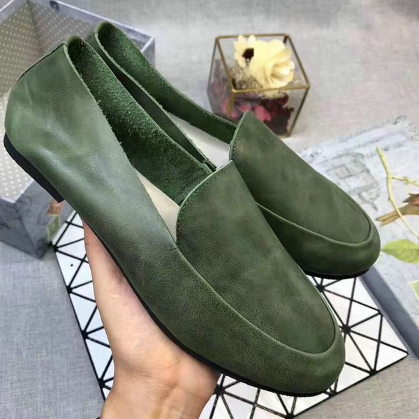 

2020 spring summer fashion women genuine leather shoes soft cowhide female driving loafers shoes female casual size 34-40, Black