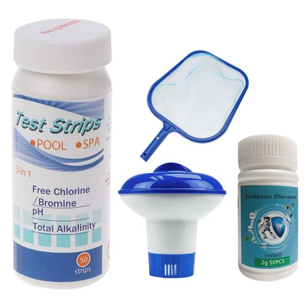 

purification floating dispenser tablets test strips swimming pool cleaning kit