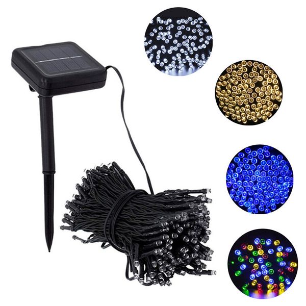 

string light outdoor waterproof led solar powered lamp fairy lights 7m 12m 22m 32m holiday garden christmas decoration