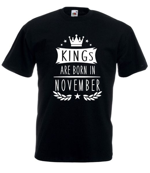 

2019 new high quality tee футболка king «s рождаются в ноябре летом хлопковой футболке