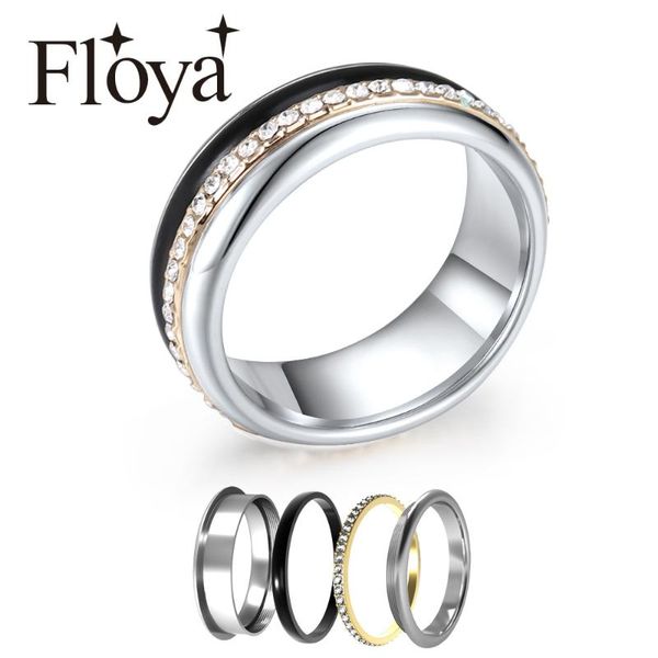 

floya interchangeable layered ring female original handmade hundred matching wedding band accessories, Golden;silver