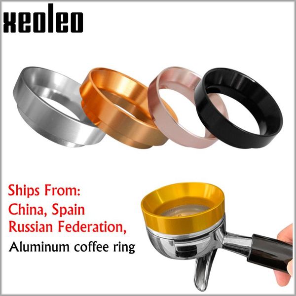 

xeoleo dosing ring aluminum portafiler ring 58mm intelligent coffee tampers for brewing coffee bowl espresso barista tool