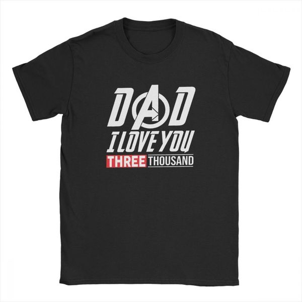 

t shirts men t-shirts dad i love you 3000 three thousand times ironman clothing plus size cotton tees