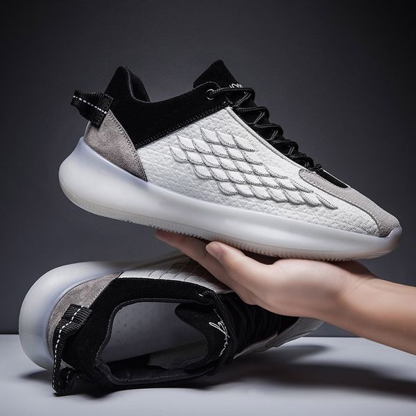 

new mesh breathable lace-up jogging shoes wear-resistant non-slip sneakers zapatillas hombre wear-resistant outdoor casual shoes, Black
