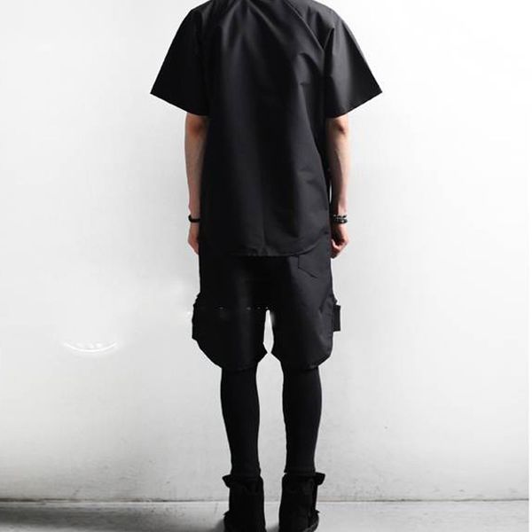 

men's shorts tide hip-hop take loose casual overalls elastic summer large size korean version of, White;black