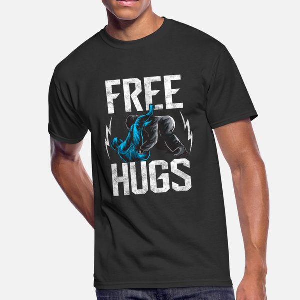 

cute hugs jiu jitsu bjj martial arts t shirt men designs 100% cotton round collar unique fit casual summer standard shirt