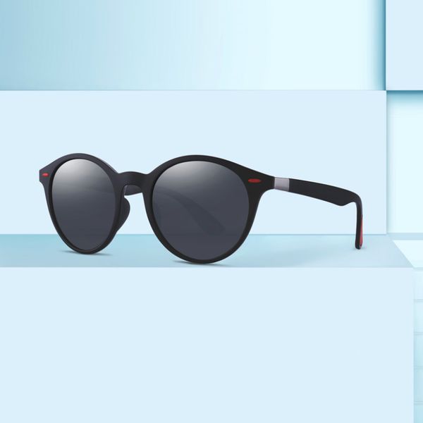 

retro men women classic polarized lenses sunglasses for men outdoor driving mirror tr90 legs lighter design oval frame uv400, White;black