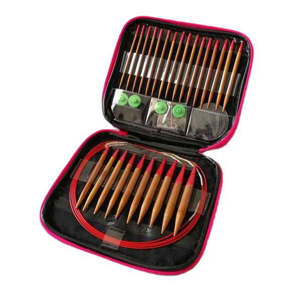 

carbonized bamboo weaving sweater crochet sewing needle kit circular knitting