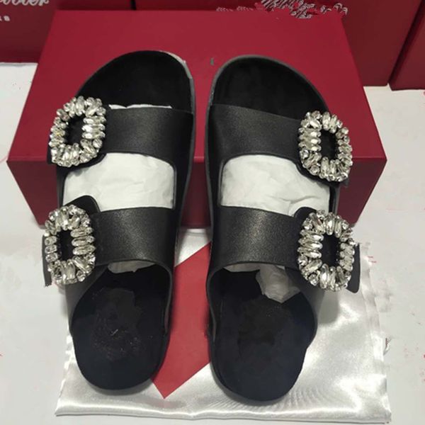 

woman slippers summer women luxury crystal flip flops outdoor ladies slides beach shoes female crystal slippers glitter flat, Black