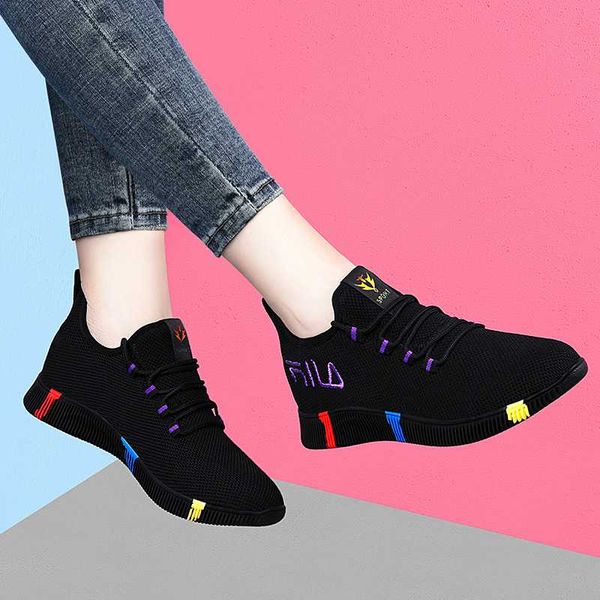 

new spring casual shoes for women breathable mesh platform sneakers new fashion women mesh sneakers women's tennis shoes 2020, Black