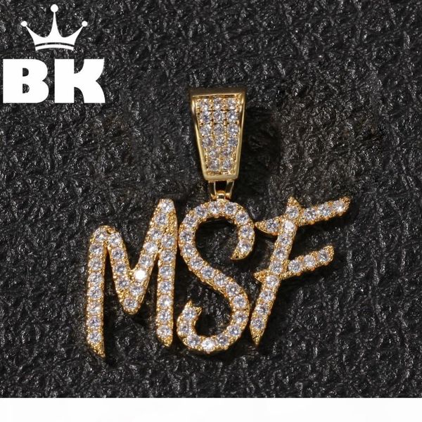 

hip hop custom cursive letters pendant necklace combination words name with cz tennis necklaces zirconia jewelry, Silver