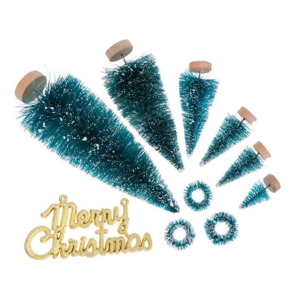 

1 set 55 pcs christmas decorations mini christmas trees (assorted color