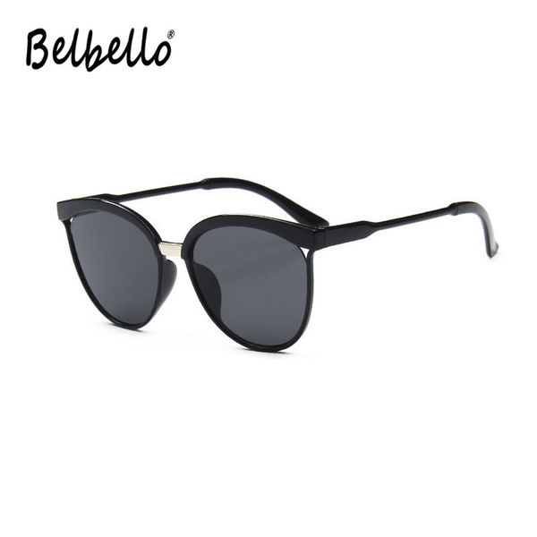 

belbello men women driving work large lenses solid fashion outdoors sunglasses plastic acrylic punk sunglasses uv400, White;black