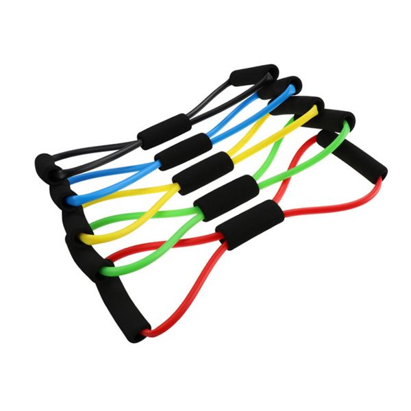 

resistance bands 2021 yoga gum fitness 8 word chest expander rope workout muscle rubber elastic for sports exercise