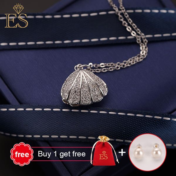 

shell sea breeze necklace ins simple pendant pearl sterling niche design clavicle chain, Silver