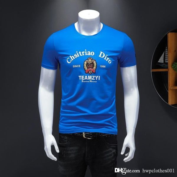 

2020 new luxury designer t-shirt summer t-shirt woven letter printing classic fashion female men's designer brand street t-shirt size m, White;black