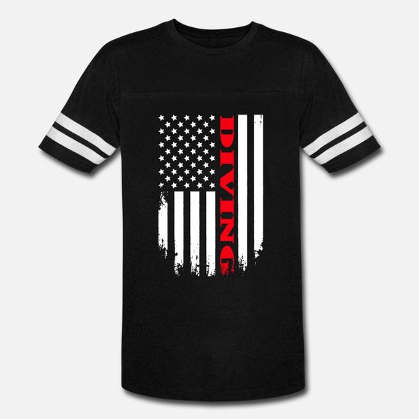 

patriotic diving player flag t shirt men custom cotton s-3xl vintage fitness breathable spring autumn kawaii shirt