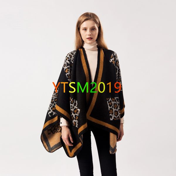 

jacquard shawl coat women's cape coat knit cloak loose tippet fashion amice design casual cape overcoat, Black