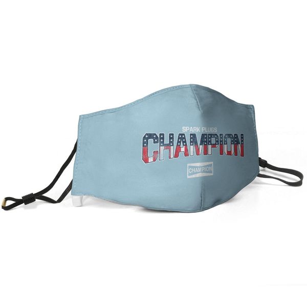 

women men face mask dust mask muffle -h-champion spark plugs american flag distressed printed with adjustable ear hookbud light blue, Silver