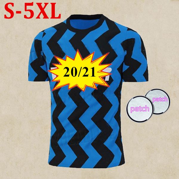 

s-5xl 2021 eriksen lukaku lautaro inter home milan soccer jerseys barella 2020 2021 football shirt big size men uniform, Black;yellow