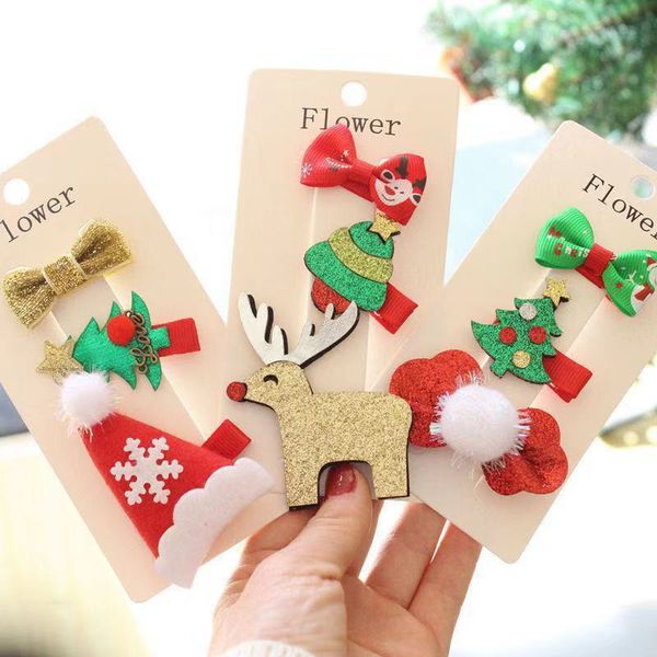 

kids designer head accerssories kids christmas set hair accessories hair clip headdress christmas gift headdress hair clip christmas tree ch, Slivery;white