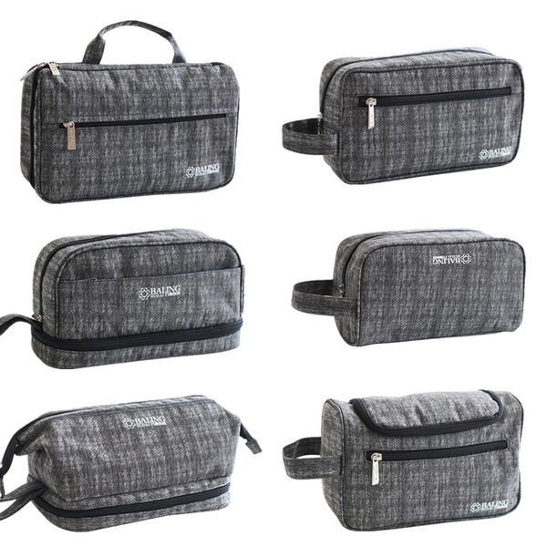 

new travel toiletry bag for men male business makeup bags gray casual cosmetic bag bathroom and shower storage organizer pouch