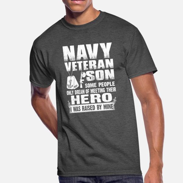 

navy veteran son i was raised by my hero t shirt men print short sleeve s-xxxl novelty famous funny casual summer style slim shirt