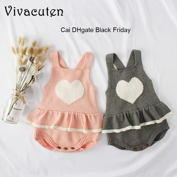 

handmade knitted baby rompers girls rompers fashion autumn knitted love ruffles kids cotton jumpsuits toddler girls clothes, Blue