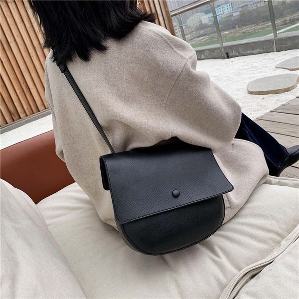 

vintage saddle female shoulder bags large capacity ladies handbags cover soft pu leather crossbody bags for women 2020 chic